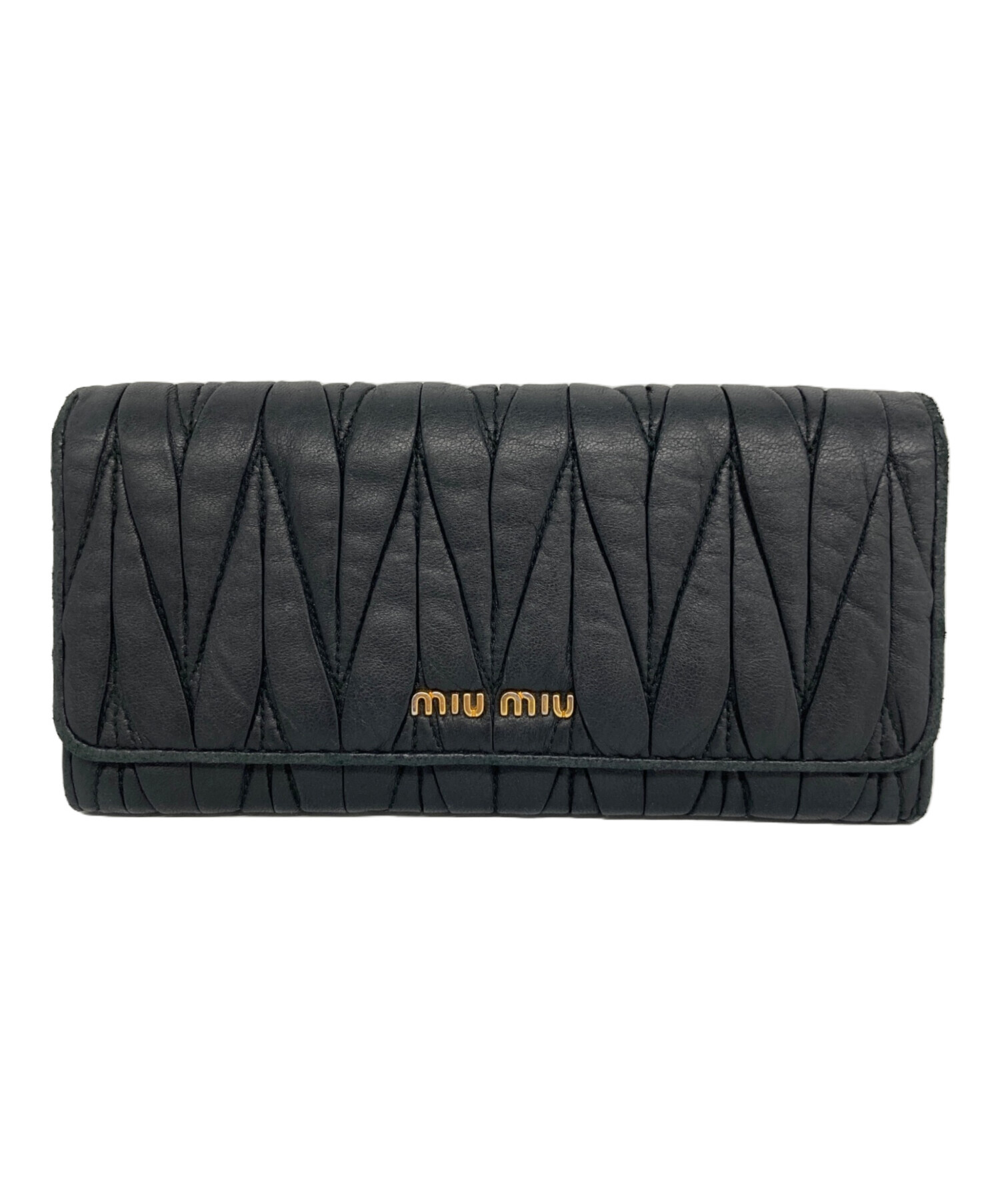 中古・古着通販】MIU MIU (ミュウミュウ) マテラッセ 二つ折り長財布