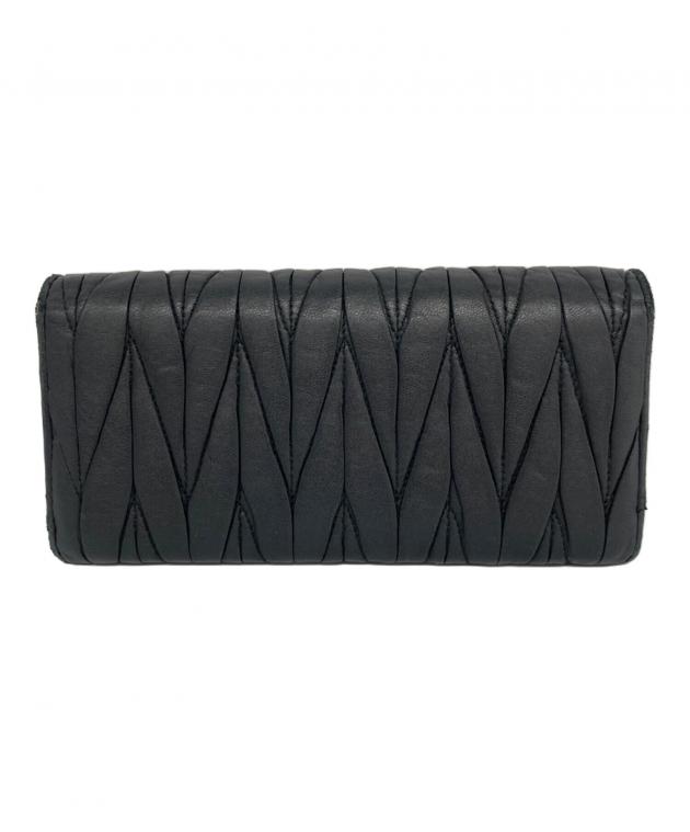 miu miu マテラッセ ネイビー 二つ折り長財布 5M1109 miumiu マトラッセ 長財布