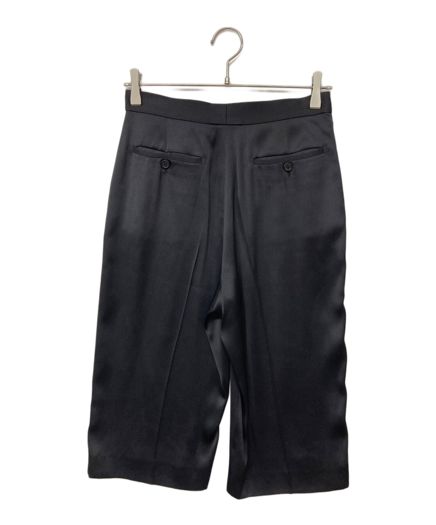 中古・古着通販】CELINE (セリーヌ) シルクバミューダパンツ ネイビー