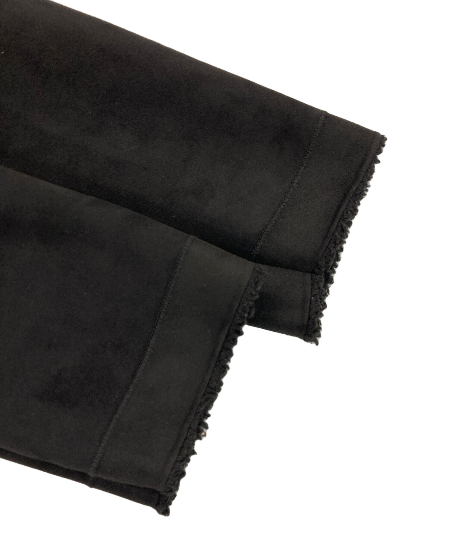 Lou Andrea コート ブラック 36 Lou Andrea ルーアンドレア Mouton Fake Food coat ムートンフェイク