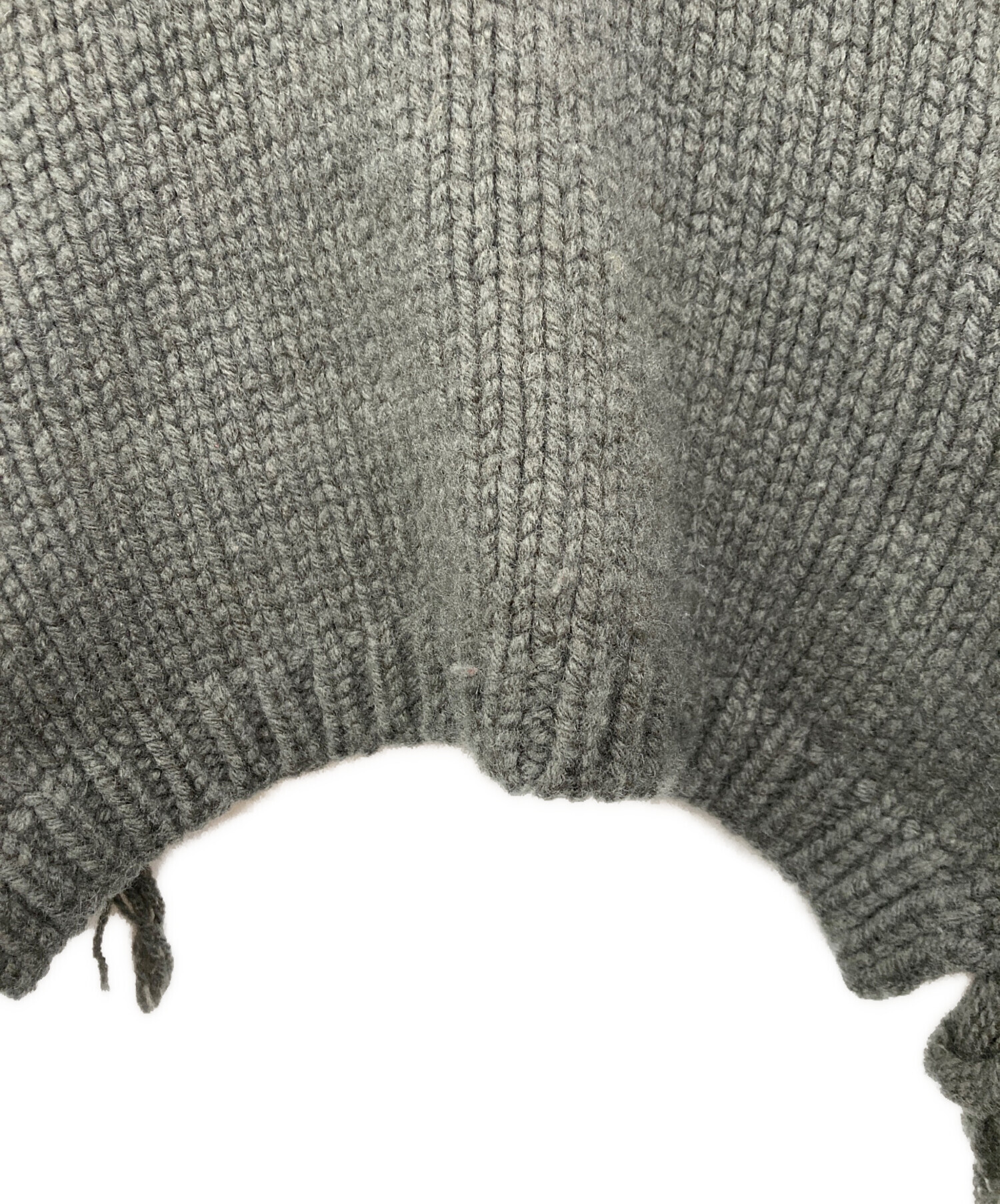 HYKE フリンジニット ベスト グレー系 HYKE フリンジニットベスト グレー - メルカリ