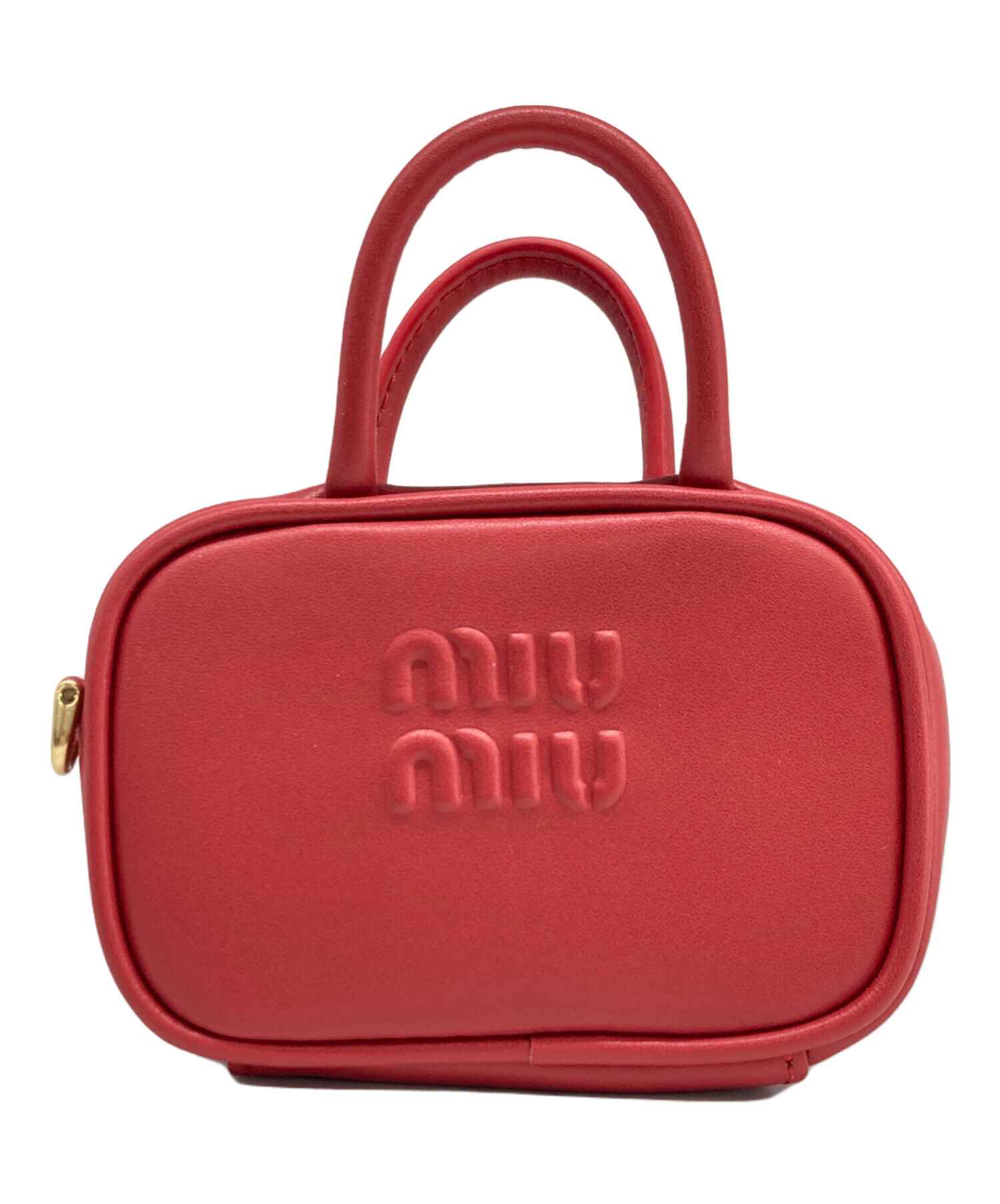 miu miu バッグ 中古・古着通販】MIU MIU (ミュウミュウ) MIU MIU ボー レザー