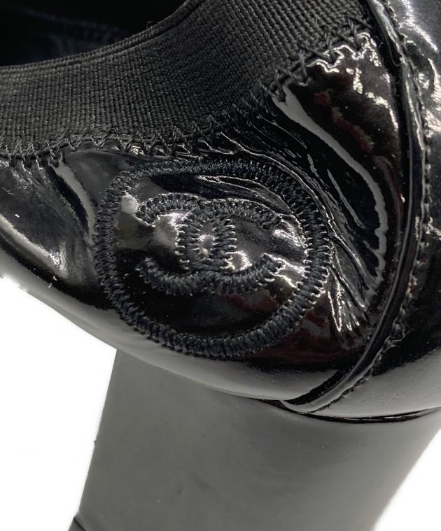 中古・古着通販】CHANEL (シャネル) ココマーク刺繍エナメルパンプス