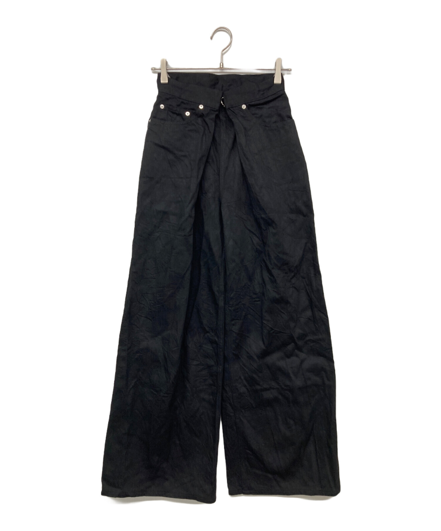 JOHN LAWRENCE SULLIVAN リジッドデニムワイドパンツ　XS WOMENS RIGID DENIM WIDE PANTS