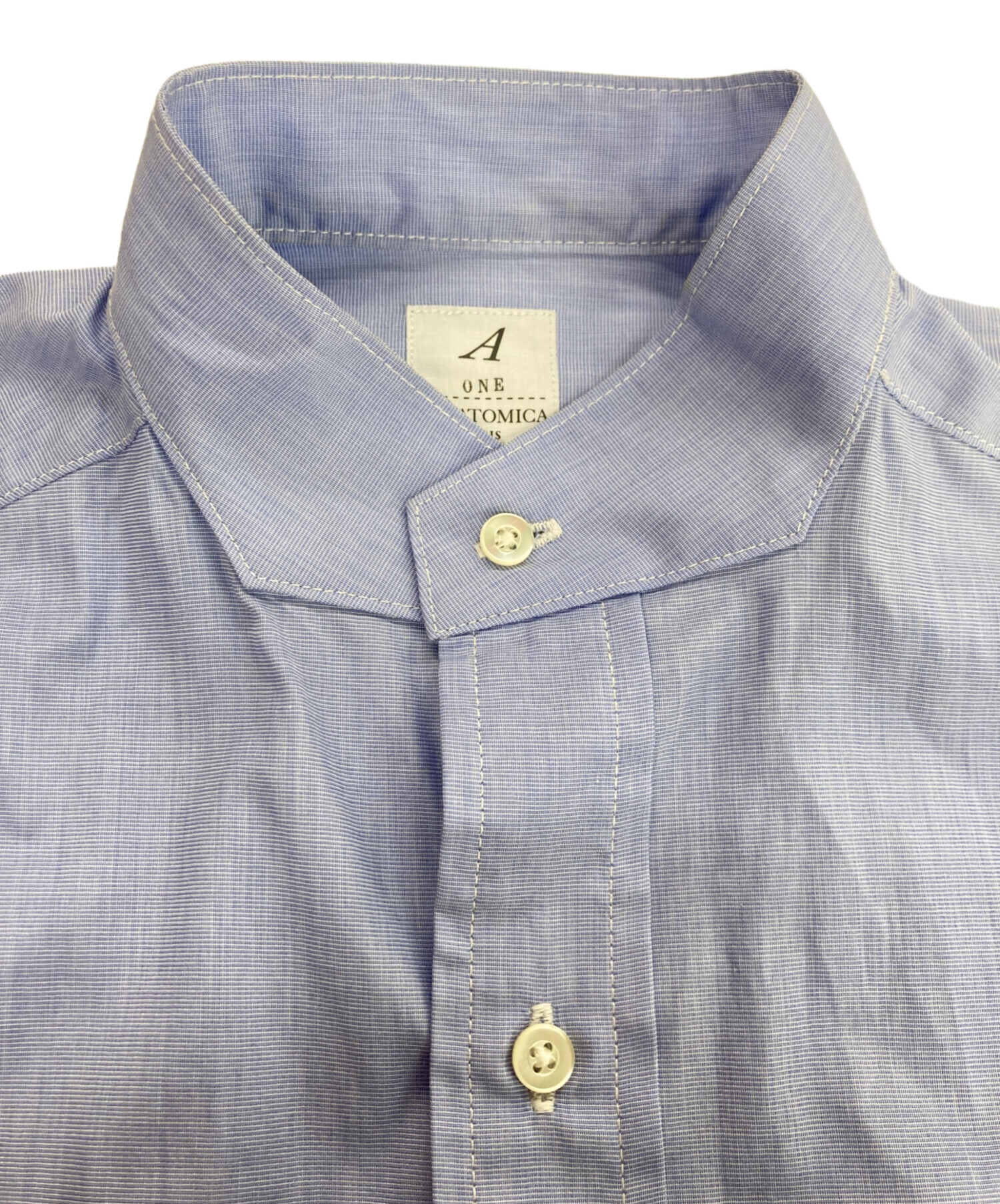 中古・古着通販】ANATOMICA (アナトミカ) スタンドカラーシャツ ブルー 