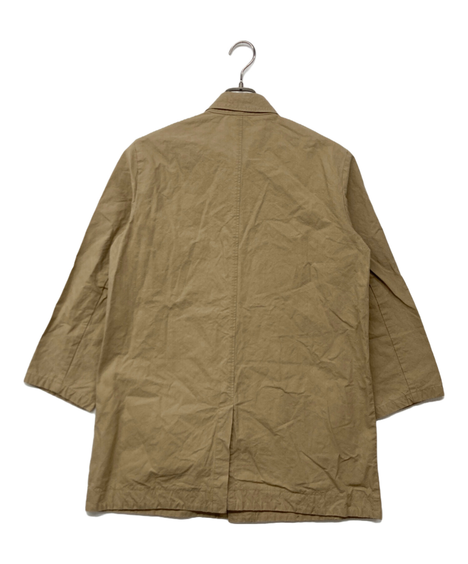 【新品】余白　yohaku バフクロス　ミドルジャケット　ベージュ 中古・古着通販】yohaku (ヨハク) バフクロス ミドルジャケット