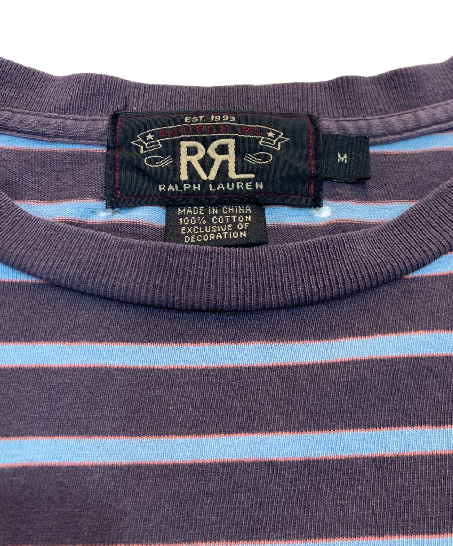 中古・古着通販】RRL (ダブルアールエル) ボーダーポケットTEE 