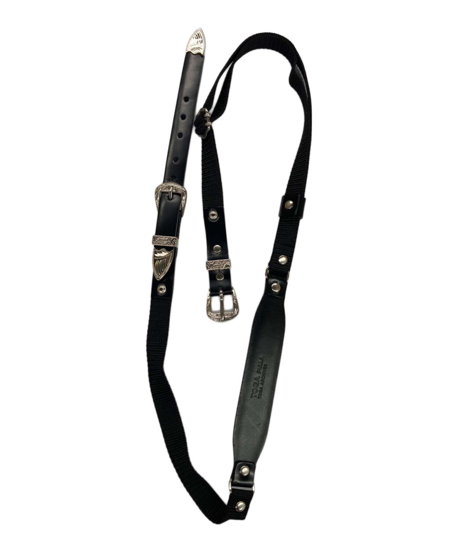 中古・古着通販】TOGA PULLA (トーガ プルラ) Leather nylon tape belt