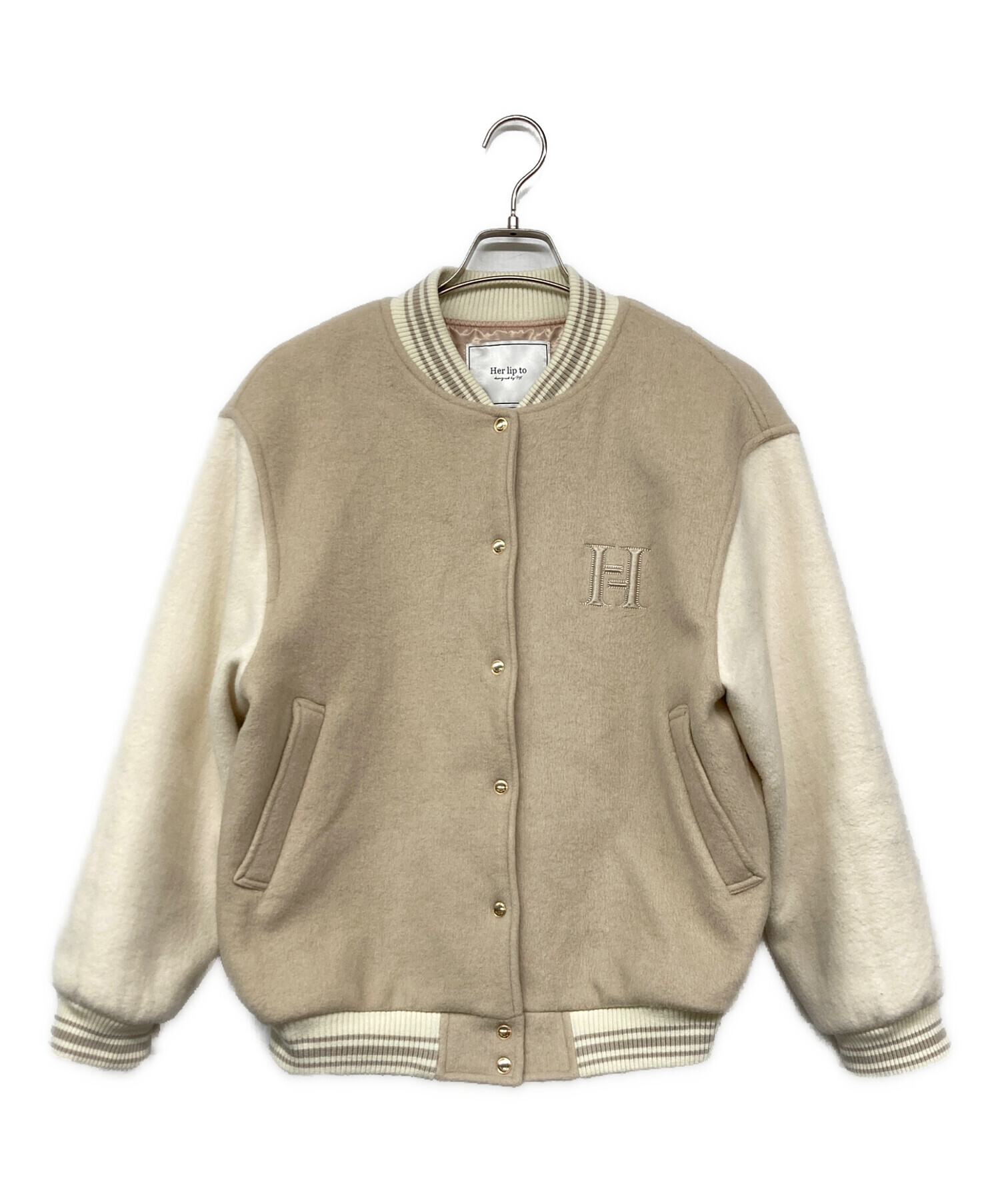 中古・古着通販】HER LIP TO (ハーリップトゥ) H Logo Varsity Jacket