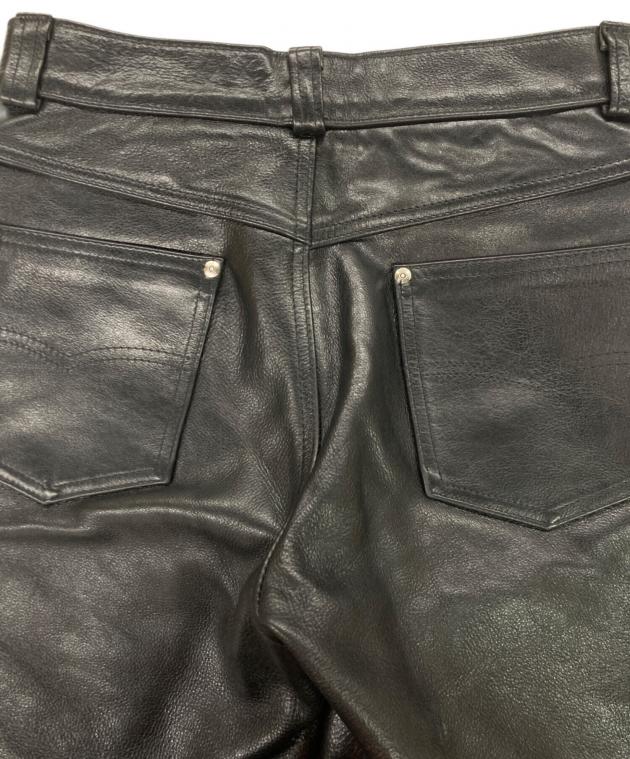 中古・古着通販】Schott (ショット) レザーパンツ ブラック サイズ