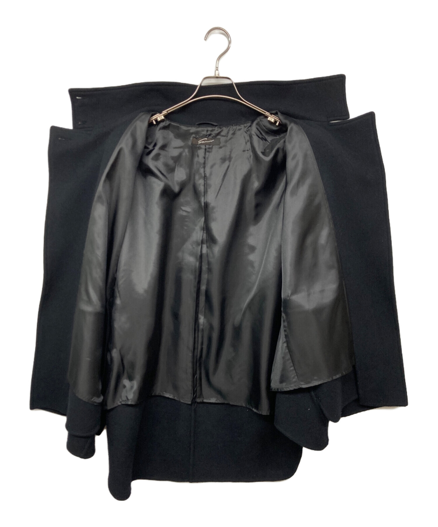 美品★スタニングルアー｜定価5.7万 23AW オーバーミドルコート ブラック STUNNING LURE(スタニングルアー)｜rオーバーミドルコート/ライト