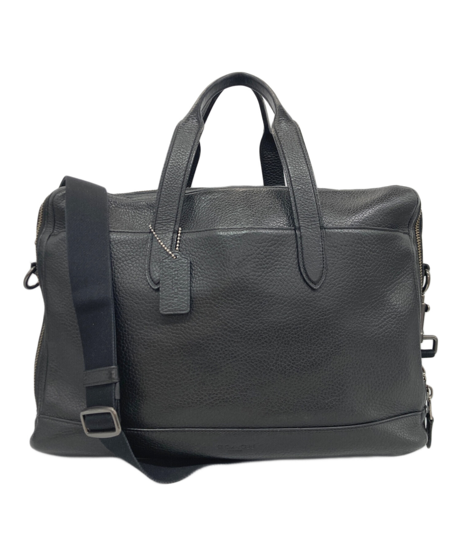 中古・古着通販】COACH (コーチ) シボレザーブリーフケース ブラック