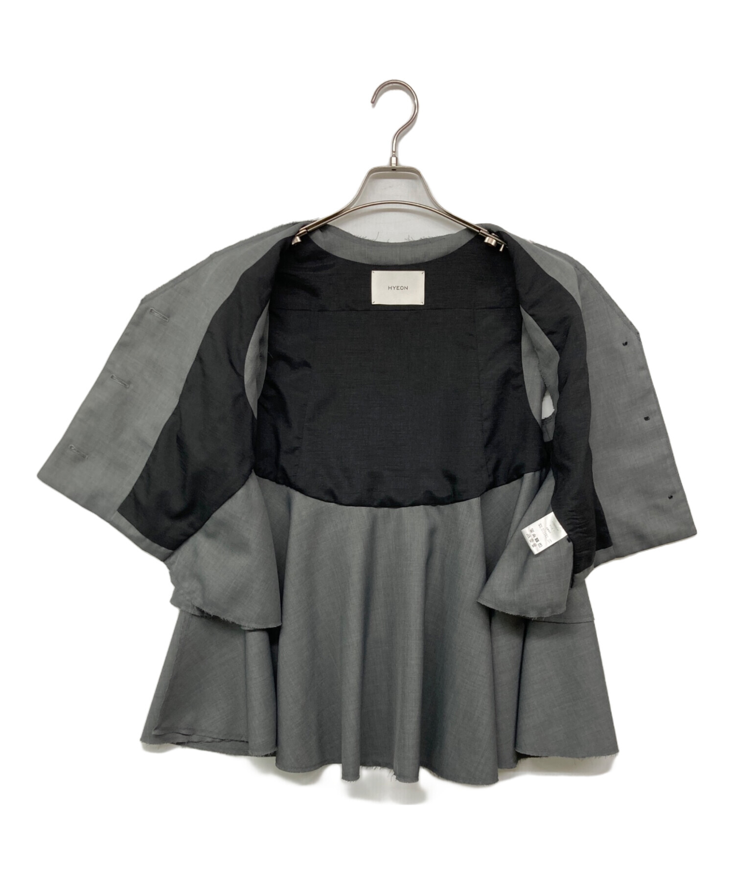 中古・古着通販】HEYON (ヘヨン) blossom gilet グレー サイズ:F