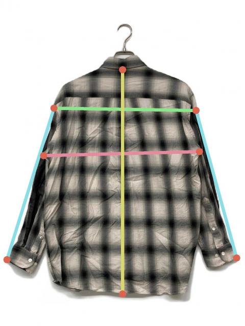 中古・古着通販】SEQUEL (シークエル) OMBRE CHECK BIG SIZE SHIRT