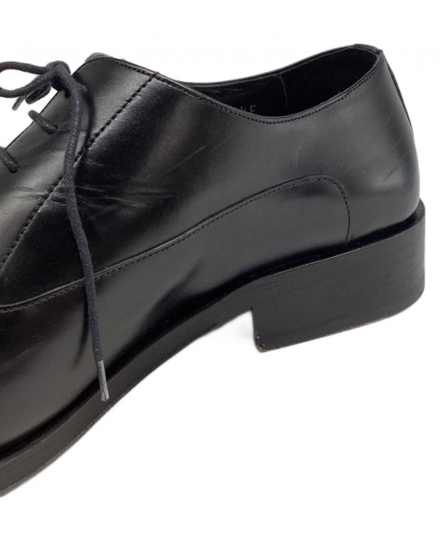 グッチ　GUCCI (40E) 革靴　レザー　ドレスシューズ　スクエアトゥ　黒 グッチ GUCCI (40E) 革靴 レザー ドレスシューズ スクエアトゥ 黒