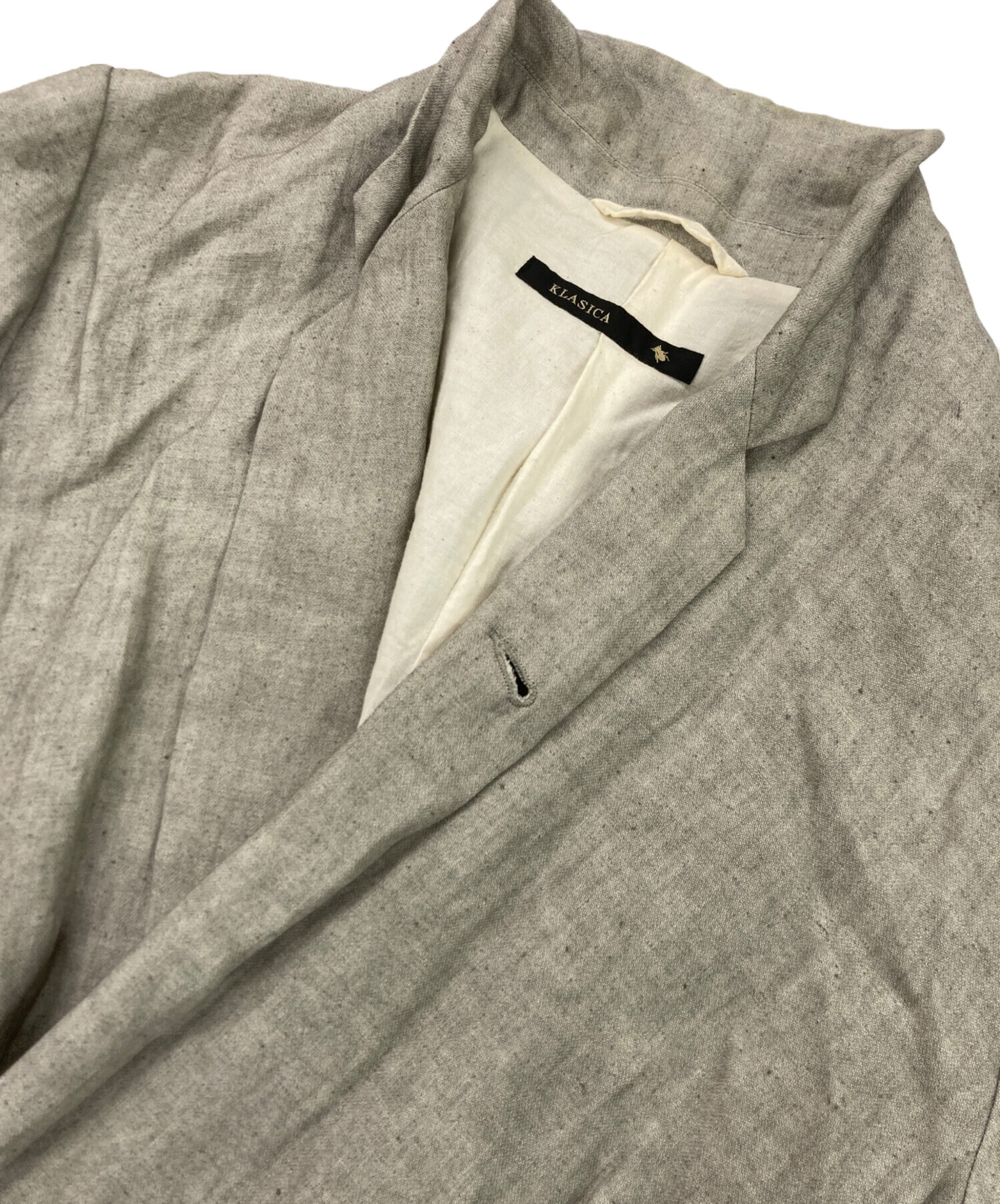 中古・古着通販】KLASICA (クラシカ) リネンチェスターコート ベージュ