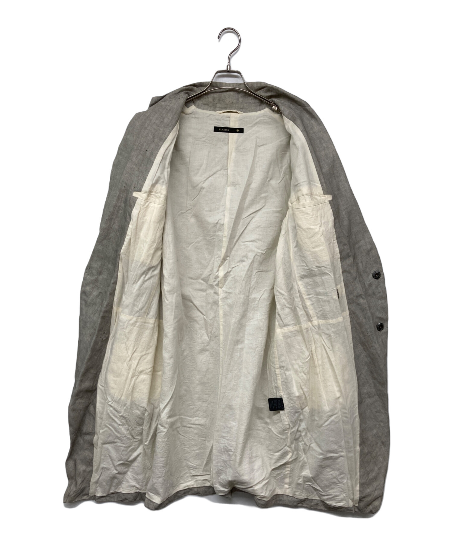 中古・古着通販】KLASICA (クラシカ) リネンチェスターコート ベージュ