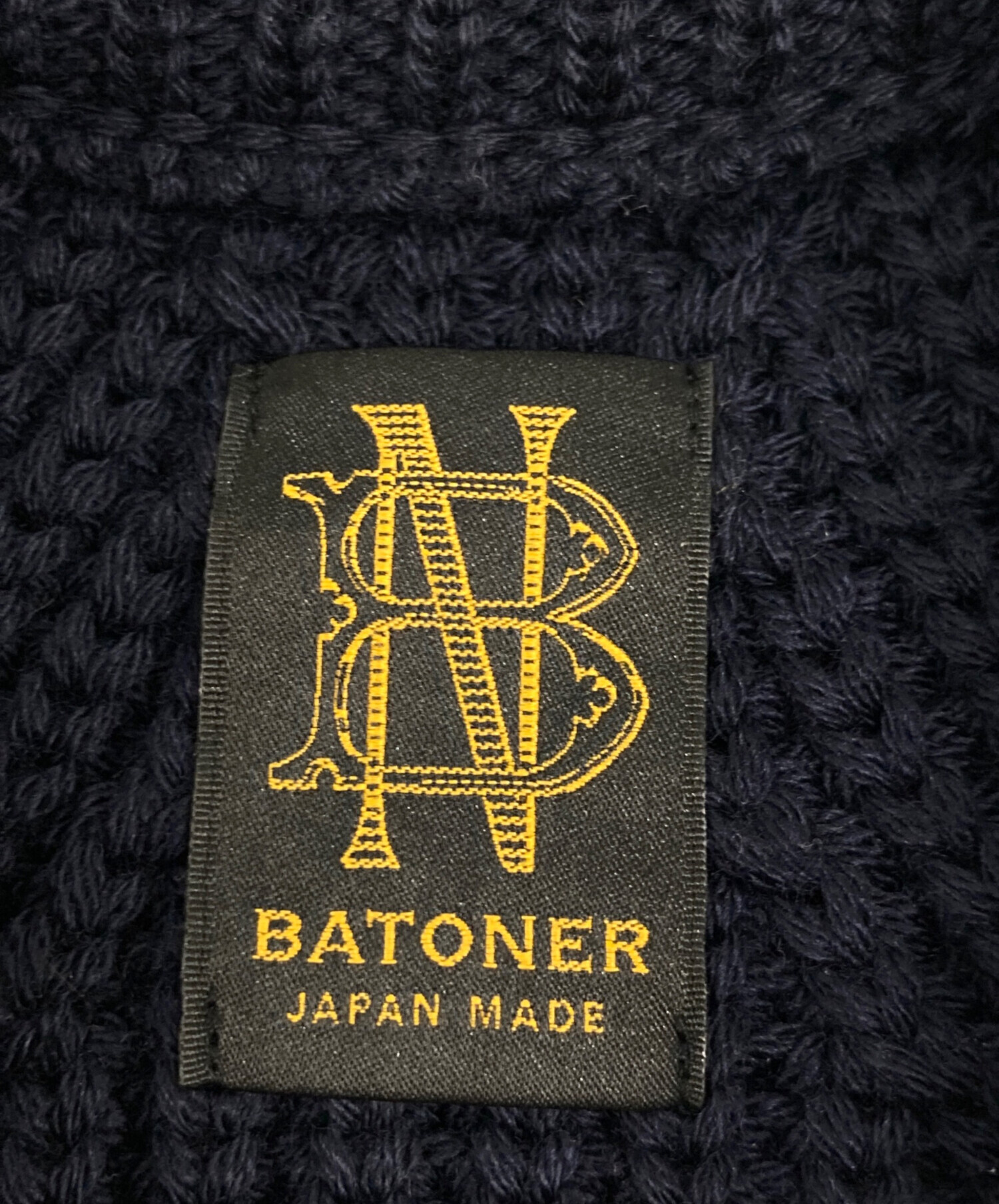 中古・古着通販】BATONER (バトナ―) SIGNATURE CREW NECK ネイビー 