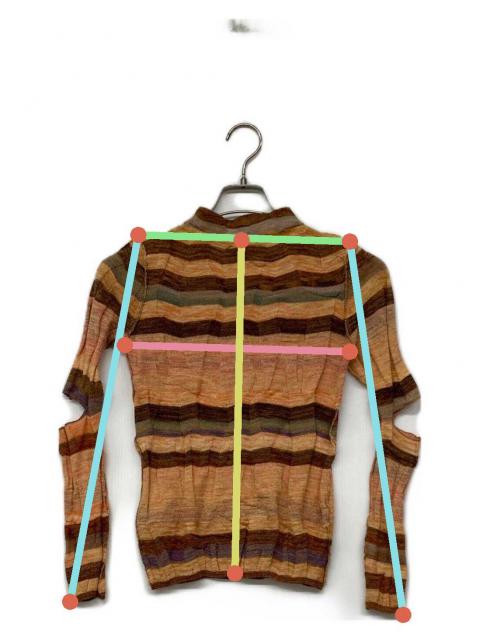 中古・古着通販】PERVERZE (パーバーズ) Wave Border Loose Knit T