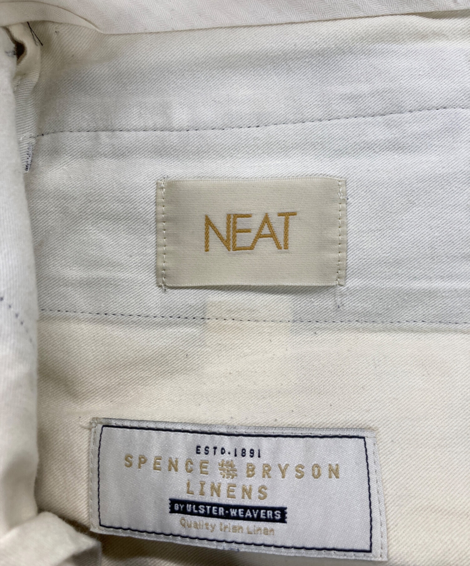 中古・古着通販】NEAT (ニート) リネンスラックス ネイビー サイズ:44