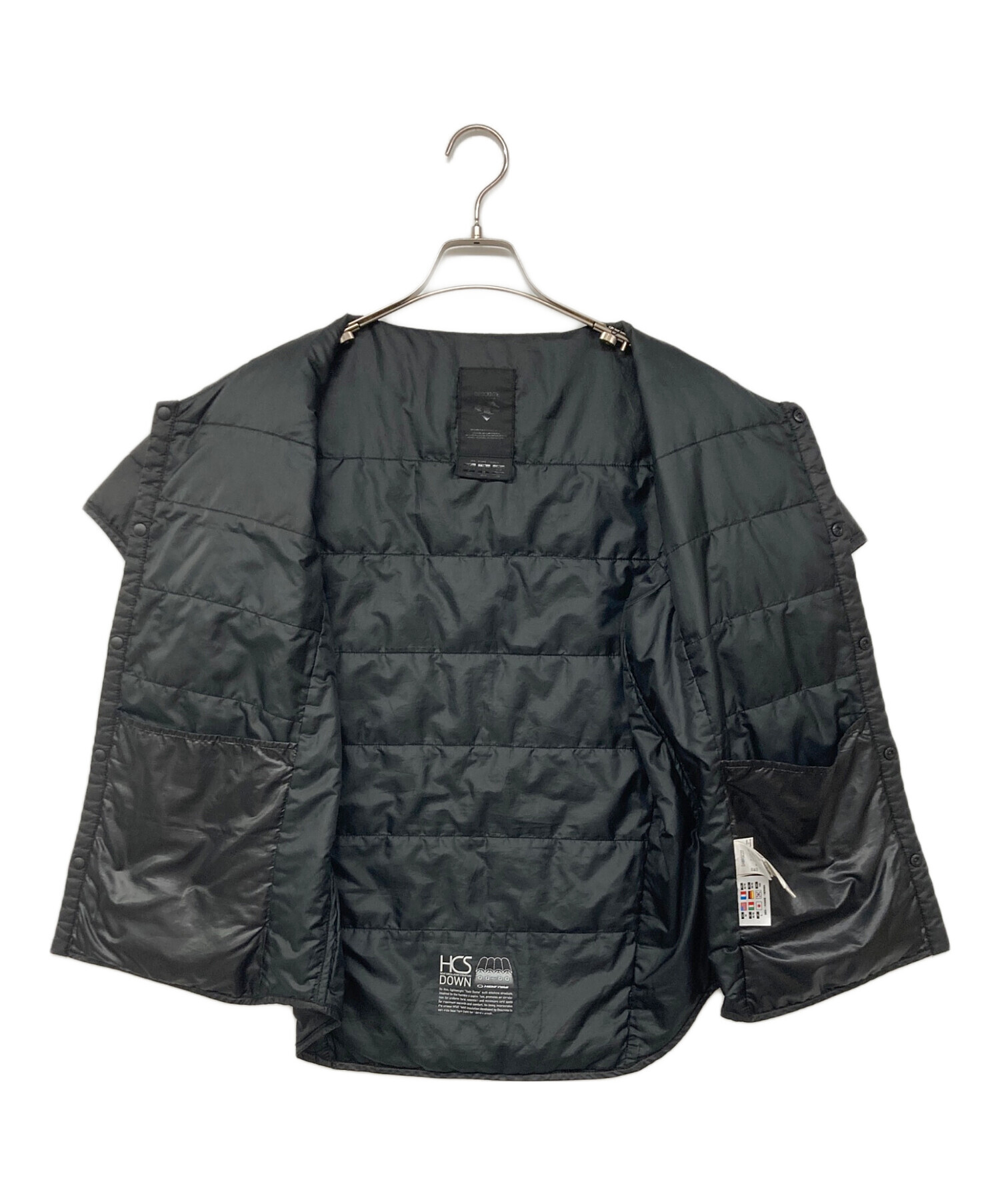 DESCENTE 黒 H.C.SダウンL/SシャツALLTERRAINサイズL