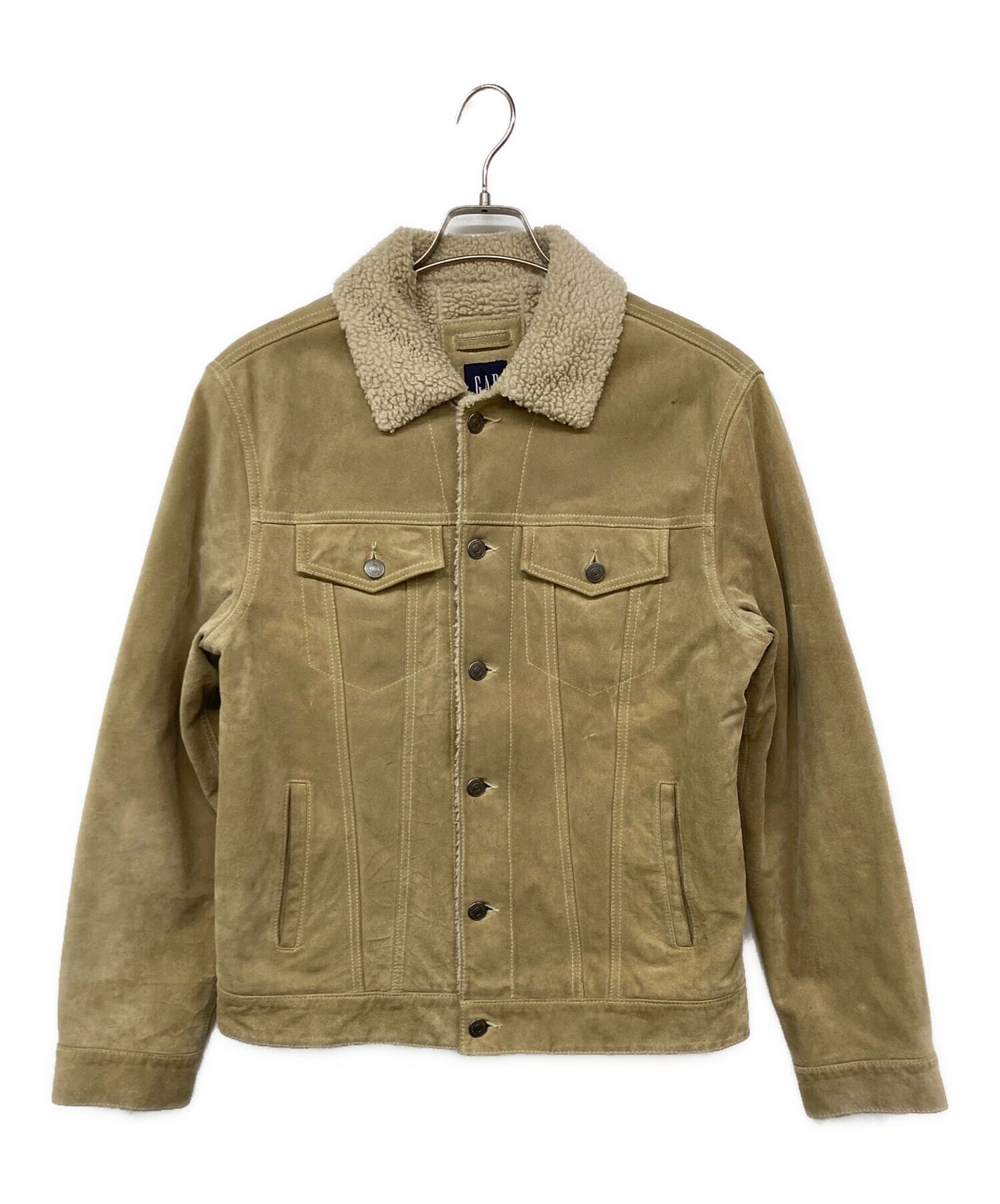 OLD GAP スウェード レザー 3rd型 トラッカージャケット Mベージュ OLD GAP(オールドギャップ) 00's 3rd type suede trucker jacket