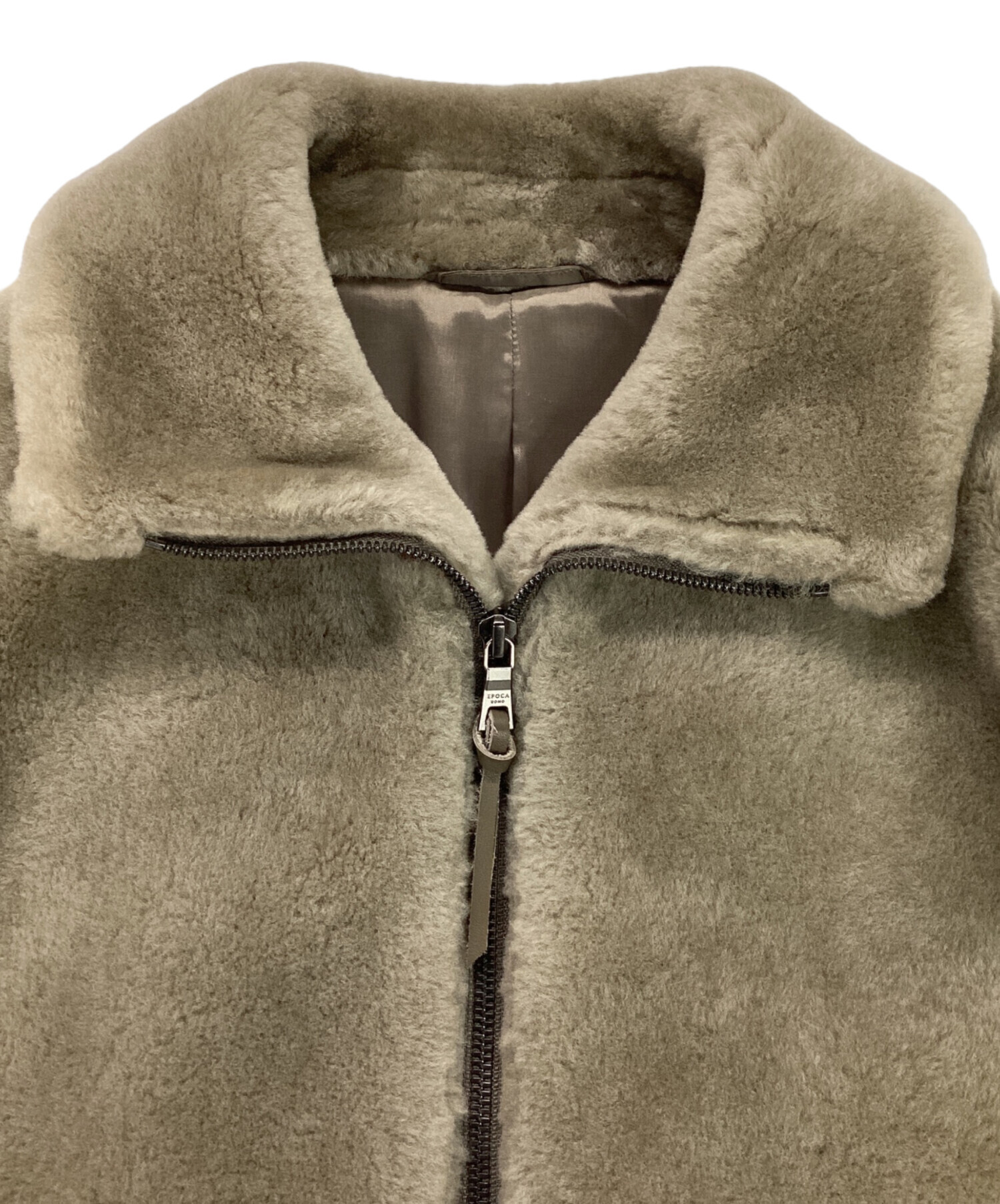 【美品】EPOCA UOMO エポカ 羊革 ムートンレザージャケット 46 中古・古着通販】EPOCA UOMO (エポカ ウォモ) リアル ムートン レザー