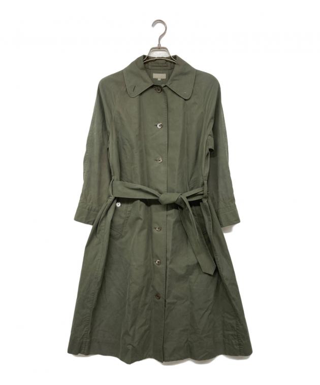 MARGARET HOWELL ステンカラーコート サイズI オリーブ 中古・古着通販】MARGARET HOWELL (マーガレットハウエル) コットン