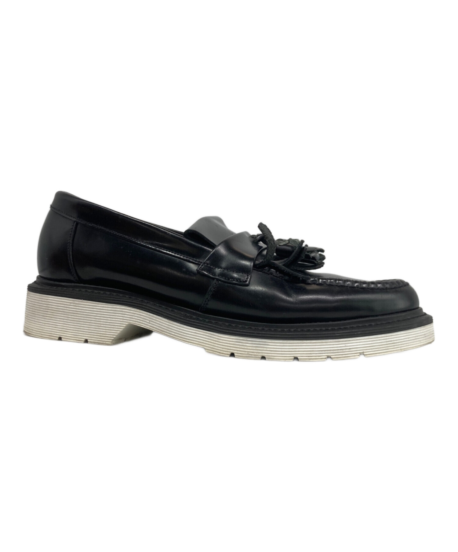 LOAKE LOAFER ロークローファー POLISHED LOAFER タッセルローファー ブラック サイズ 7 メンズ レザーシューズ ビジネスシューズ 中古・古着