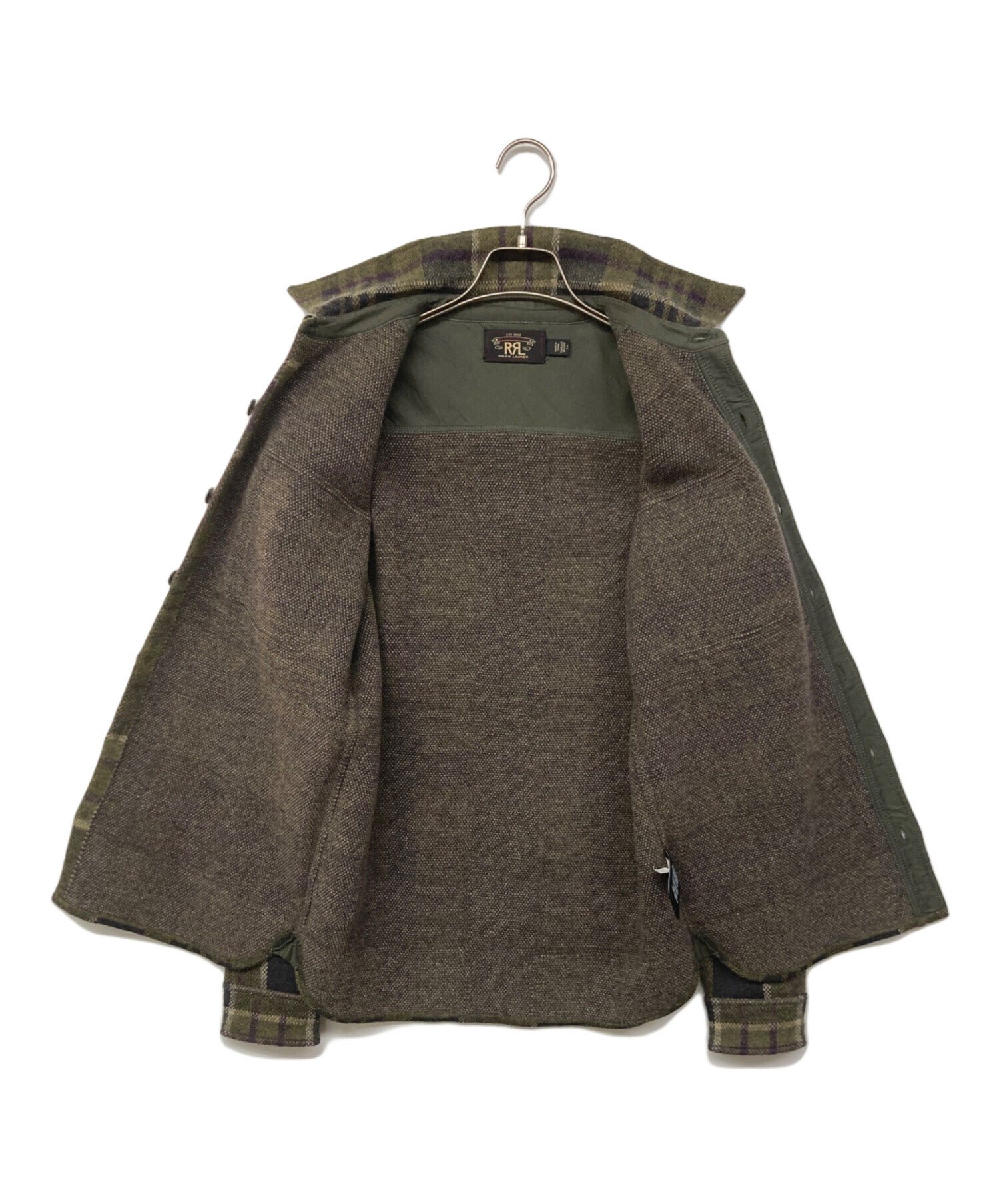 中古・古着通販】RRL (ダブルアールエル) Wool Cashmere Plaid Olive