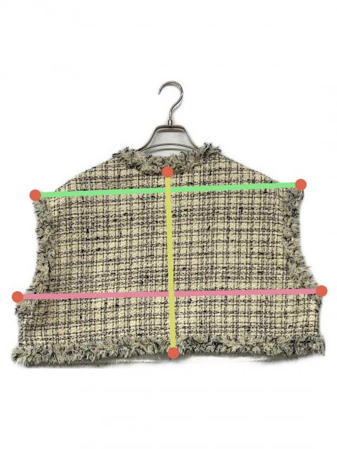 中古・古着通販】HYEON (ヘヨン) basil gilet ツイードジレ ホワイト