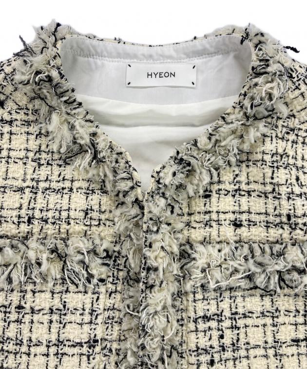 中古・古着通販】HYEON (ヘヨン) basil gilet ツイードジレ ホワイト
