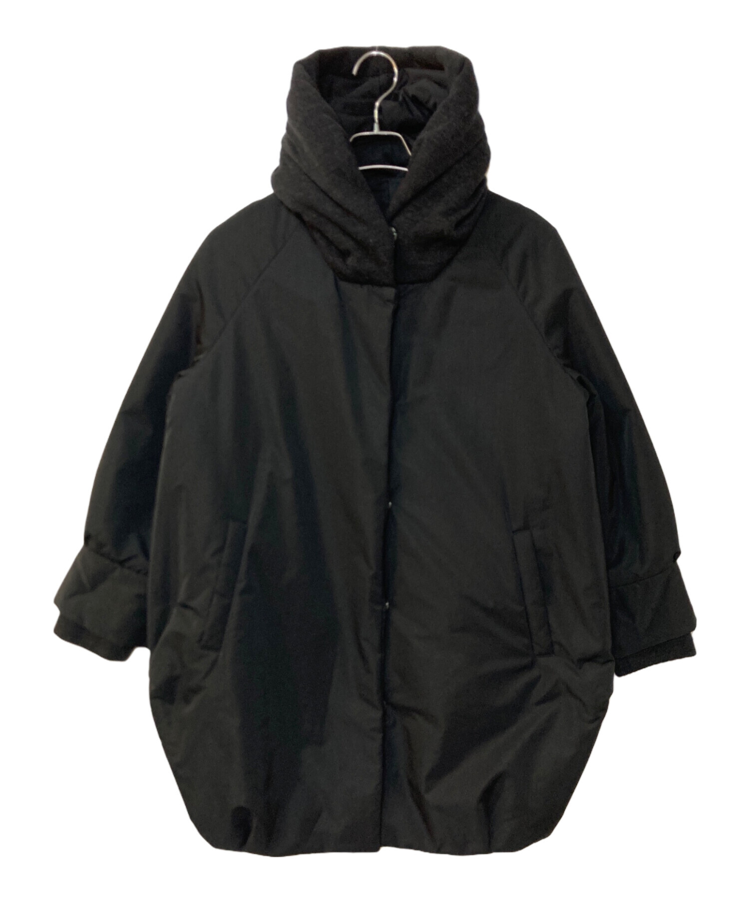 中古・古着通販】Lisiere (リジェール) 中綿コクーンコート ブラック 中古・古着通販】Lisiere (リジェール) 中綿コクーンコート ブラック