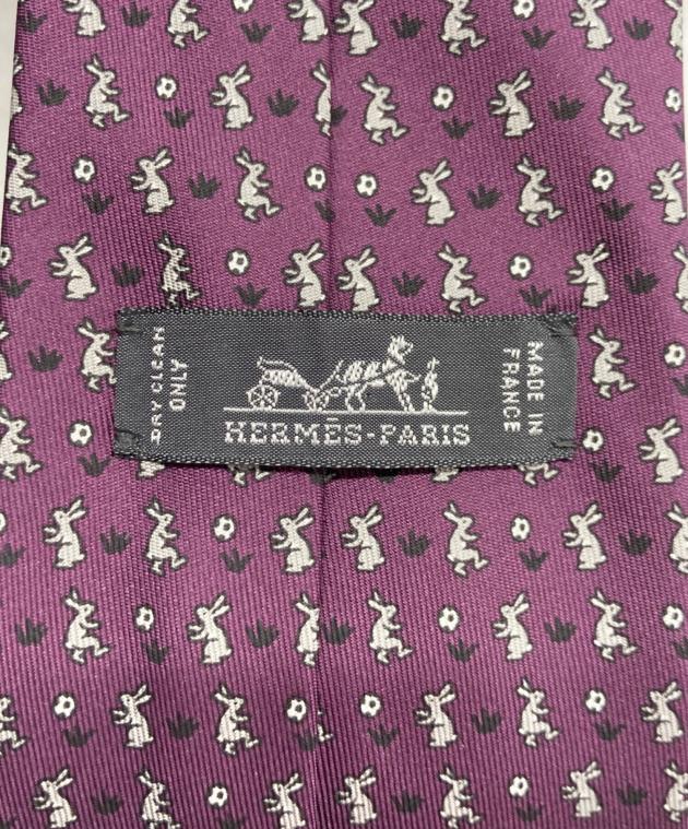 中古・古着通販】HERMES (エルメス) ウサギ サッカー 柄 ネクタイ