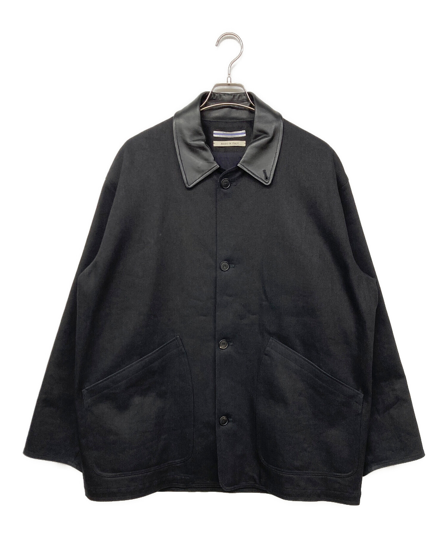中古・古着通販】CristaSeya (クリスタセヤ) 襟レザー OVERSIZED
