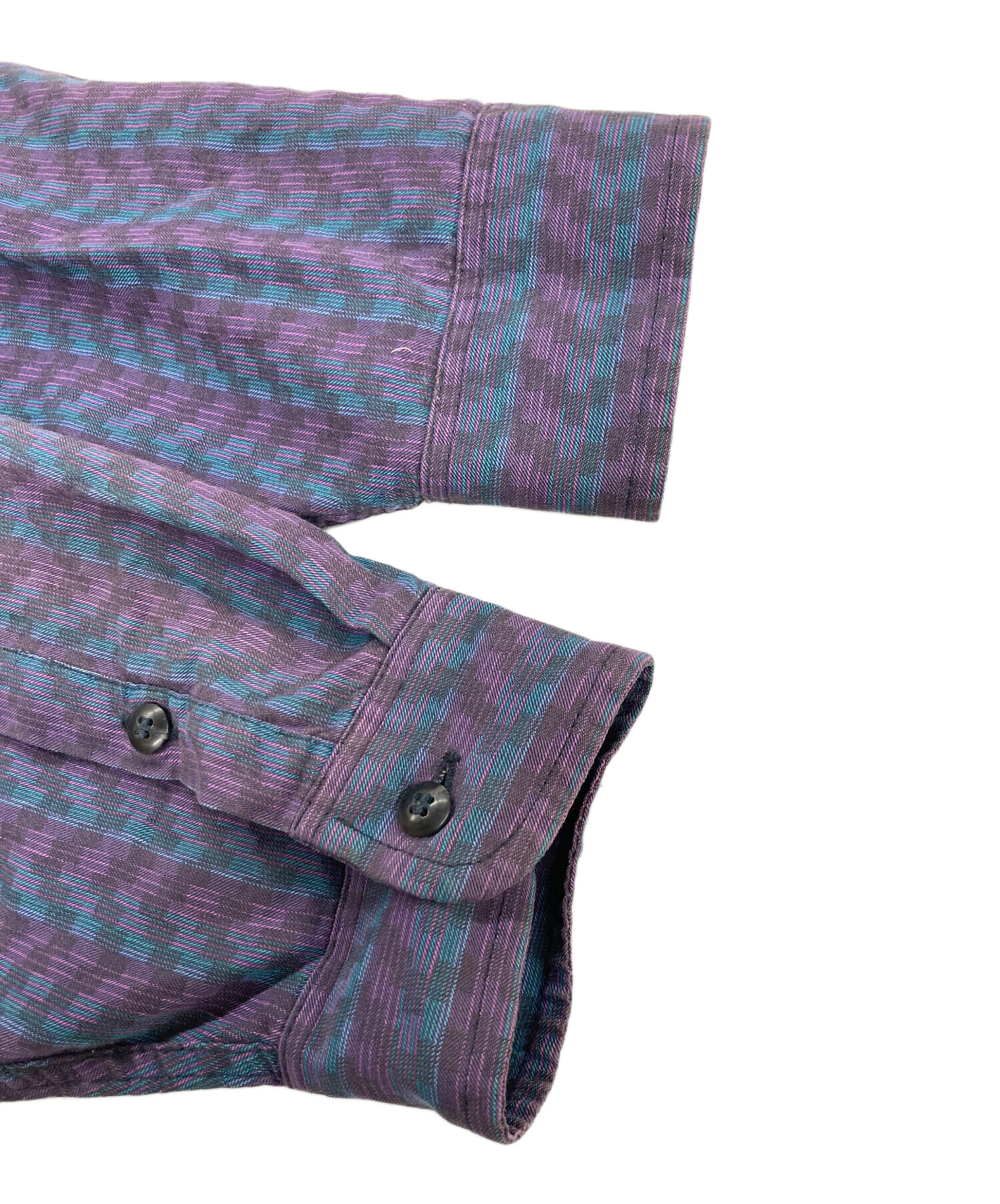 中古・古着通販】Patagonia (パタゴニア) 90`S総柄L/Sシャツ ネイビー