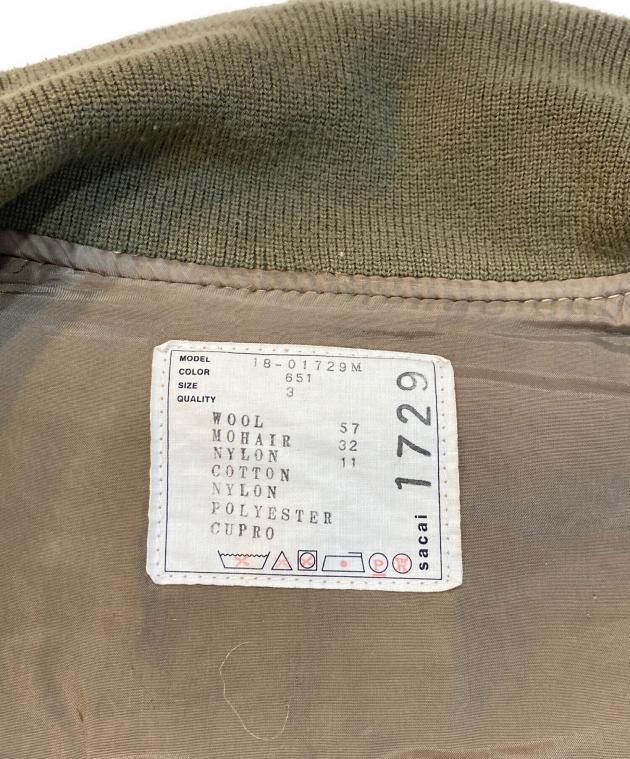 中古・古着通販】sacai (サカイ) 異素材切替モヘアチェックブルゾン