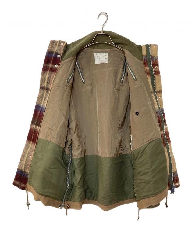 中古・古着通販】sacai (サカイ) 異素材切替モヘアチェックブルゾン