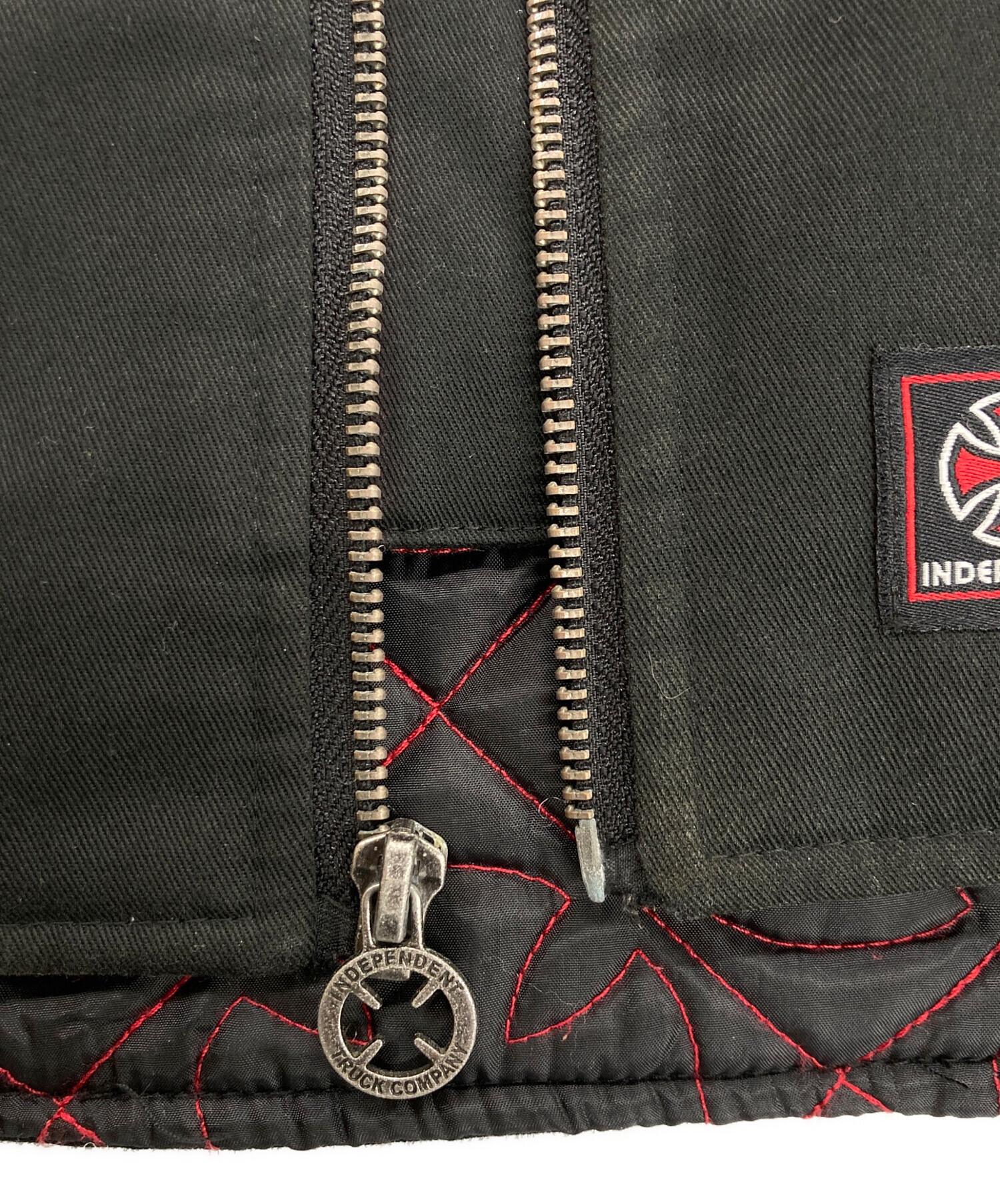 Independent 裏地アイアンクロス キルティング ワークベスト 黒 M 中古・古着通販】INDEPENDENT (インディペンデント) 裏地アイアン