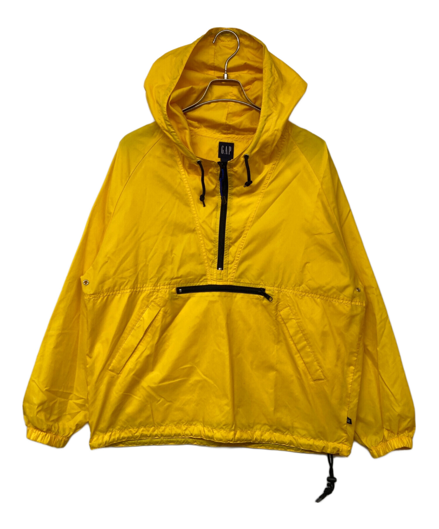 90s GAP コットンアノラックパーカー　フーディ　イエロー　M 中古・古着通販】GAP (ギャップ) 90`Sアノラックパーカー OLDGAP