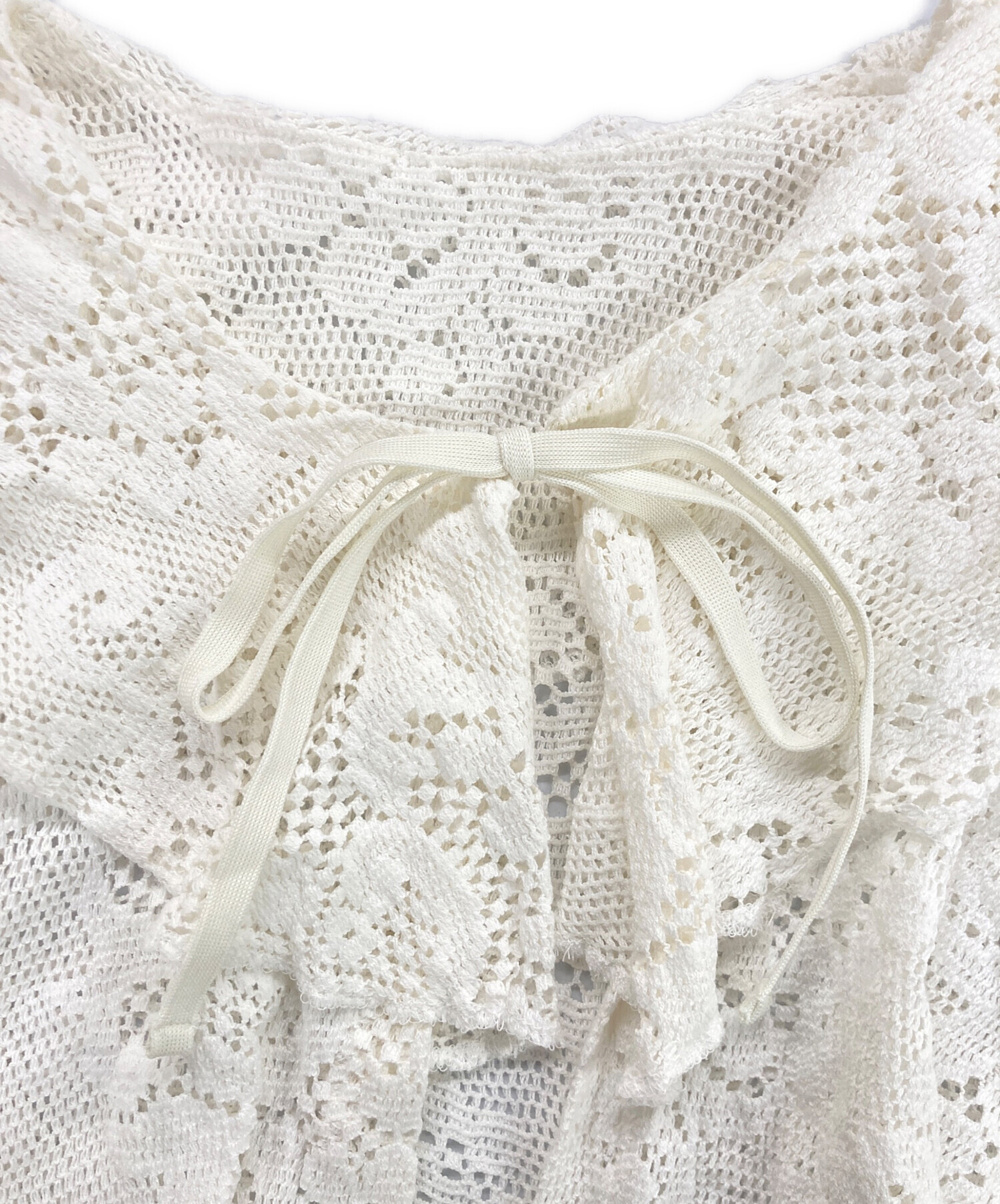 中古・古着通販】POPPY (ポピー) Lace ruffle cardigan / レース