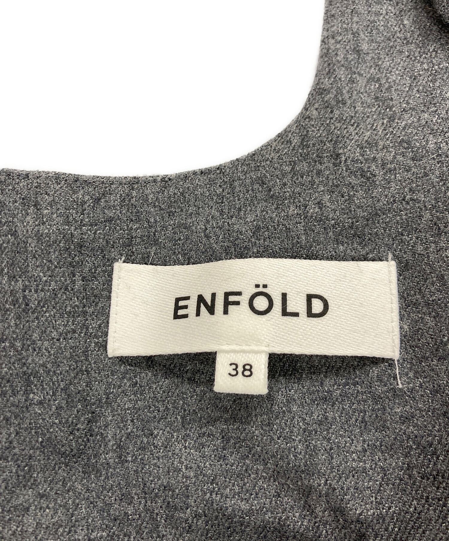 中古・古着通販】ENFOLD (エンフォルド) LAYERED JUMPER-SKIRT グレー