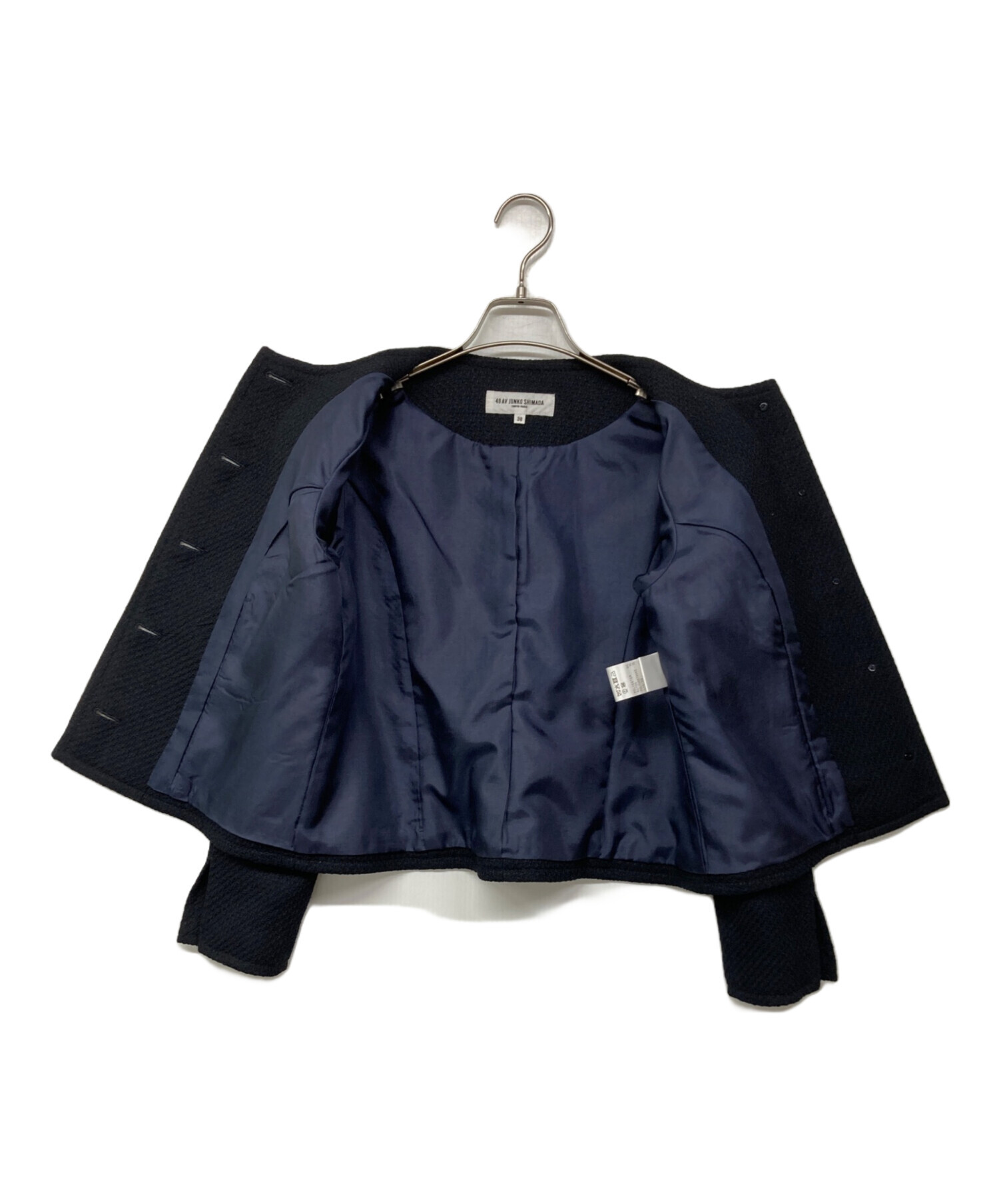 49av.Junko Shimada(49アベニュージュンコシマダ) ブルゾン サイズ38 M レディース美品  - 白×レッド×マルチ 長袖/中綿/秋/春 中古・古着通販】49AV junko shimada (フォーティーナインアベニュー