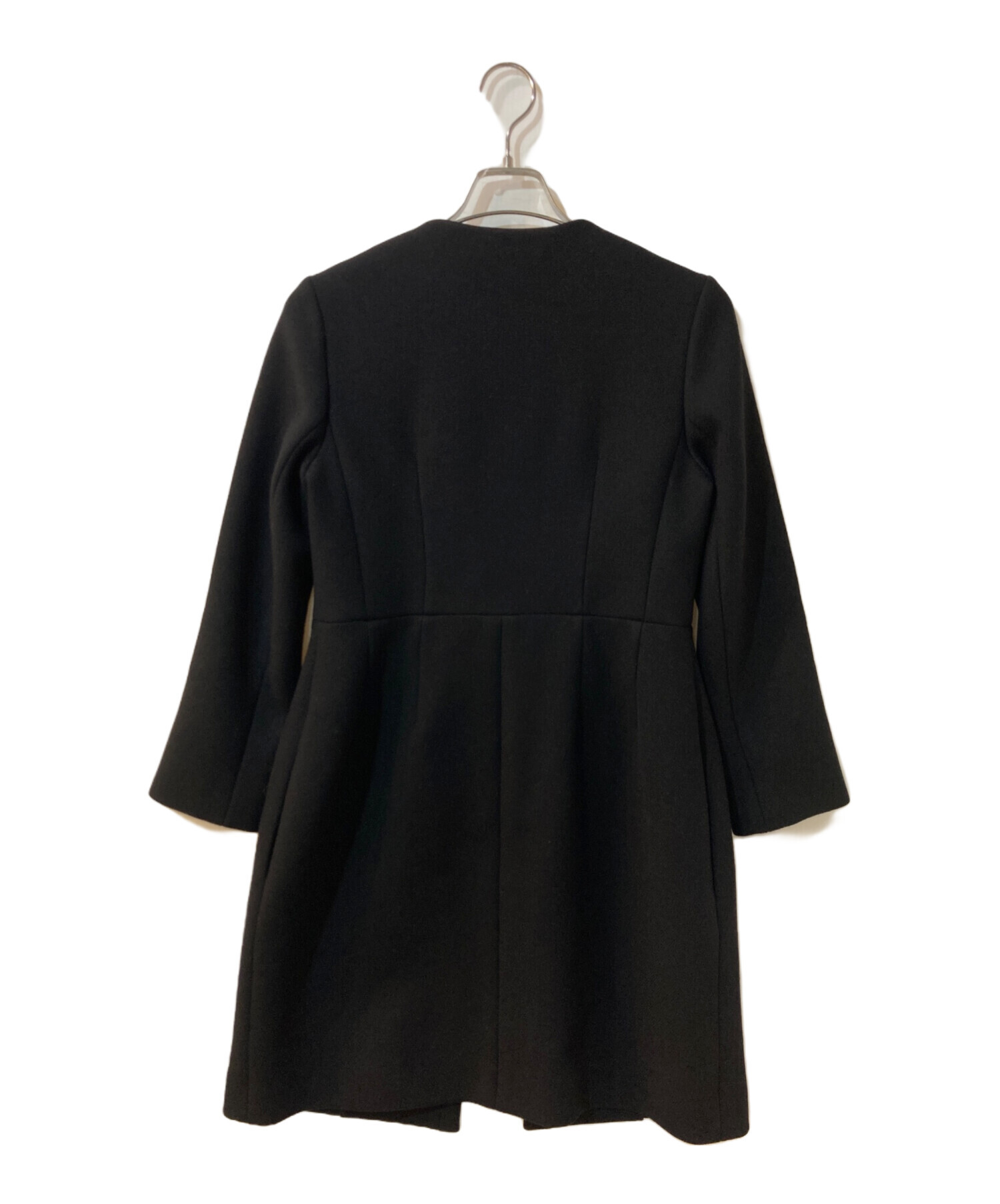 Chloé ノーカラー黒コート 【公式通販】