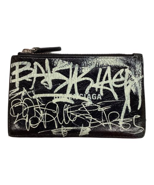 未使用級 バレンシアガ ケース カゴール グラフィティ レザー ブラック 中古・古着通販】BALENCIAGA (バレンシアガ) GRAFFITI グラフィティ