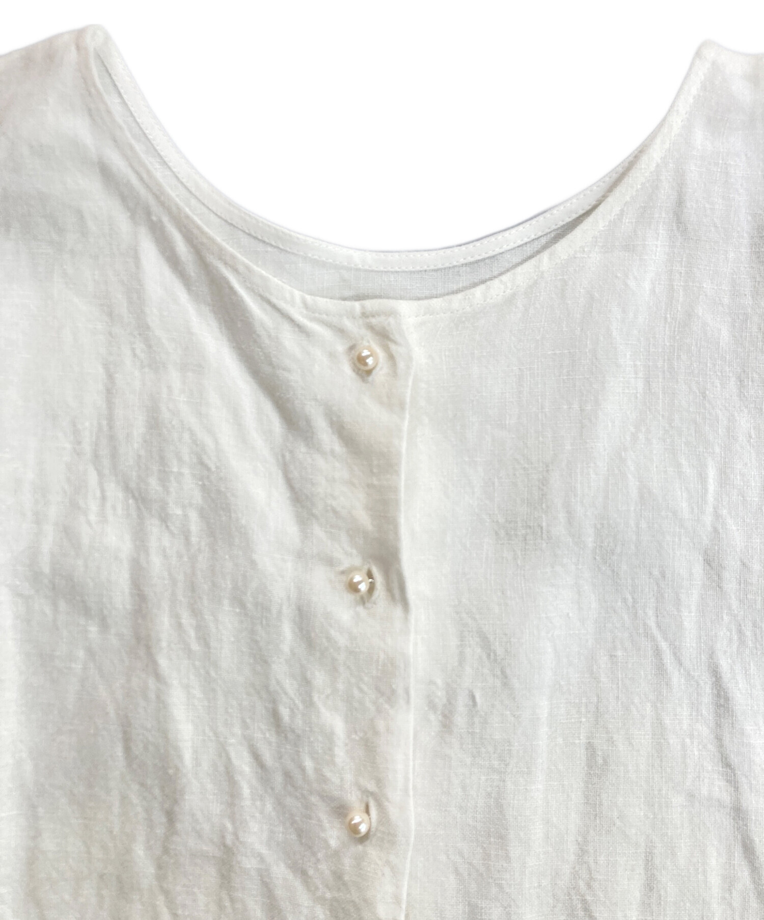 中古・古着通販】BEARDSLEY (ビアズリー) パールボタンリネン前後