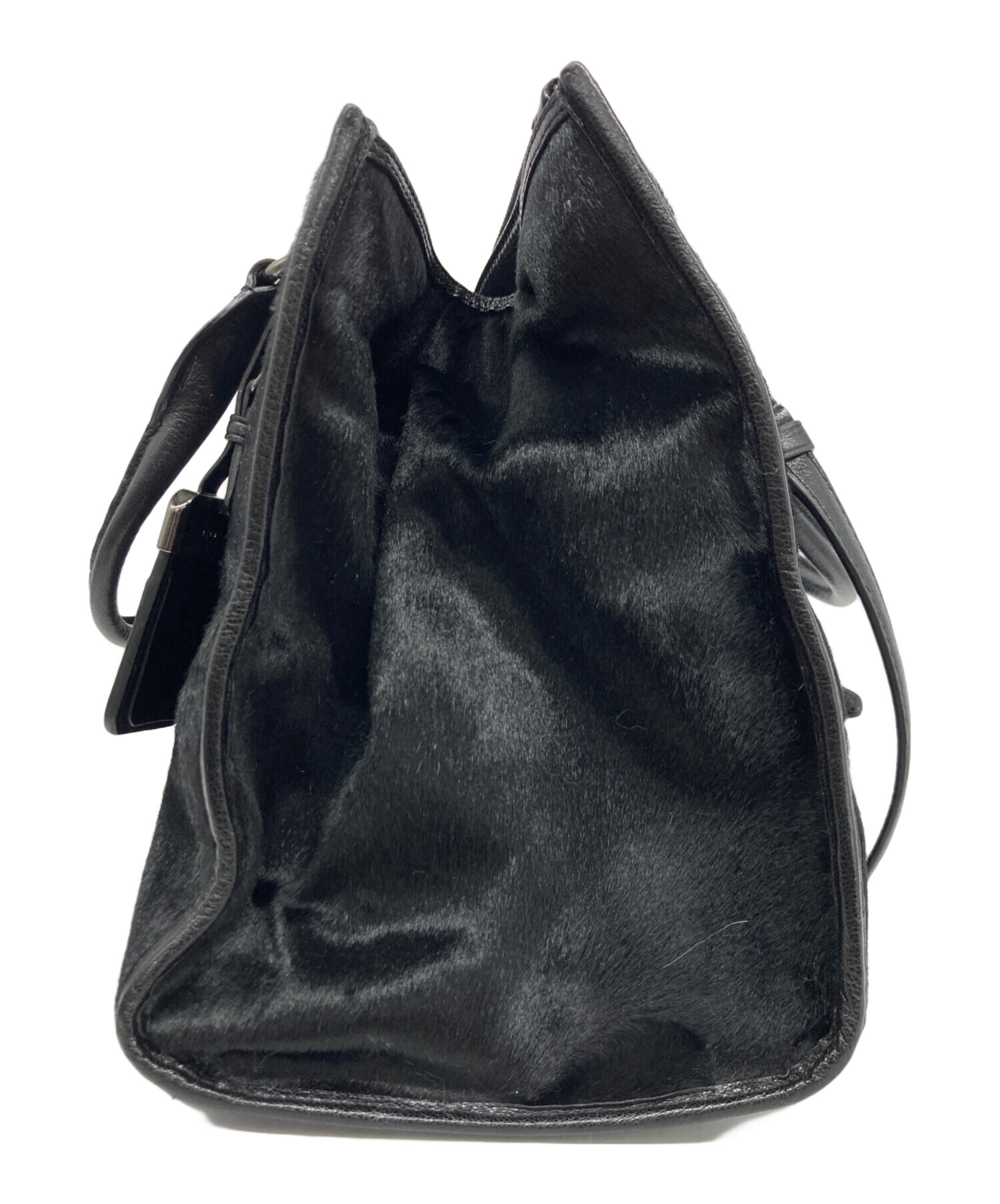中古・古着通販】COACH (コーチ) ハラコ2WAYトートバッグ ブラック 
