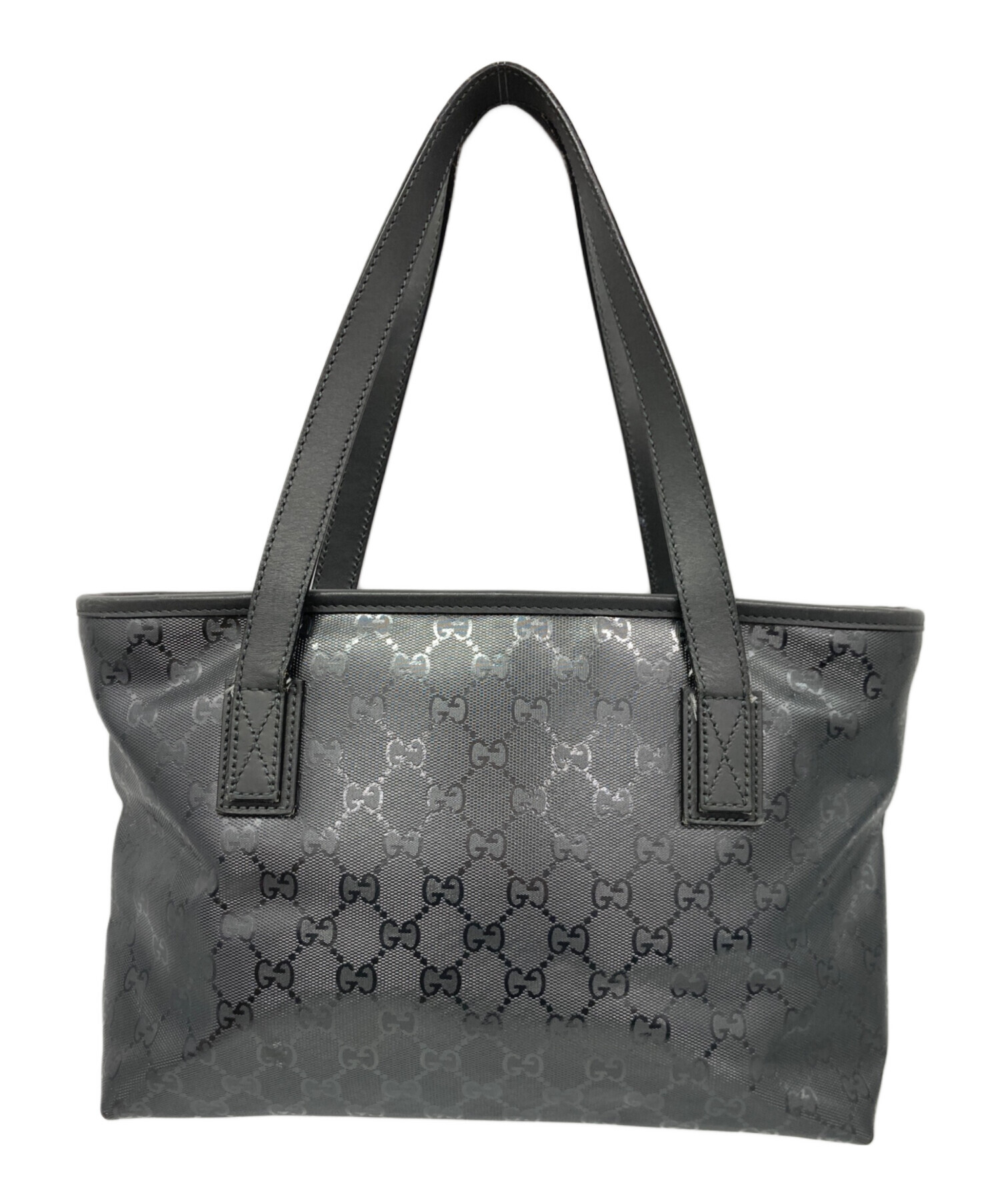 ゆ*ん様 GUCCI GGスプリーム トートバッグ 中古・古着通販】GUCCI (グッチ) GGスプリームトートバッグ グレー