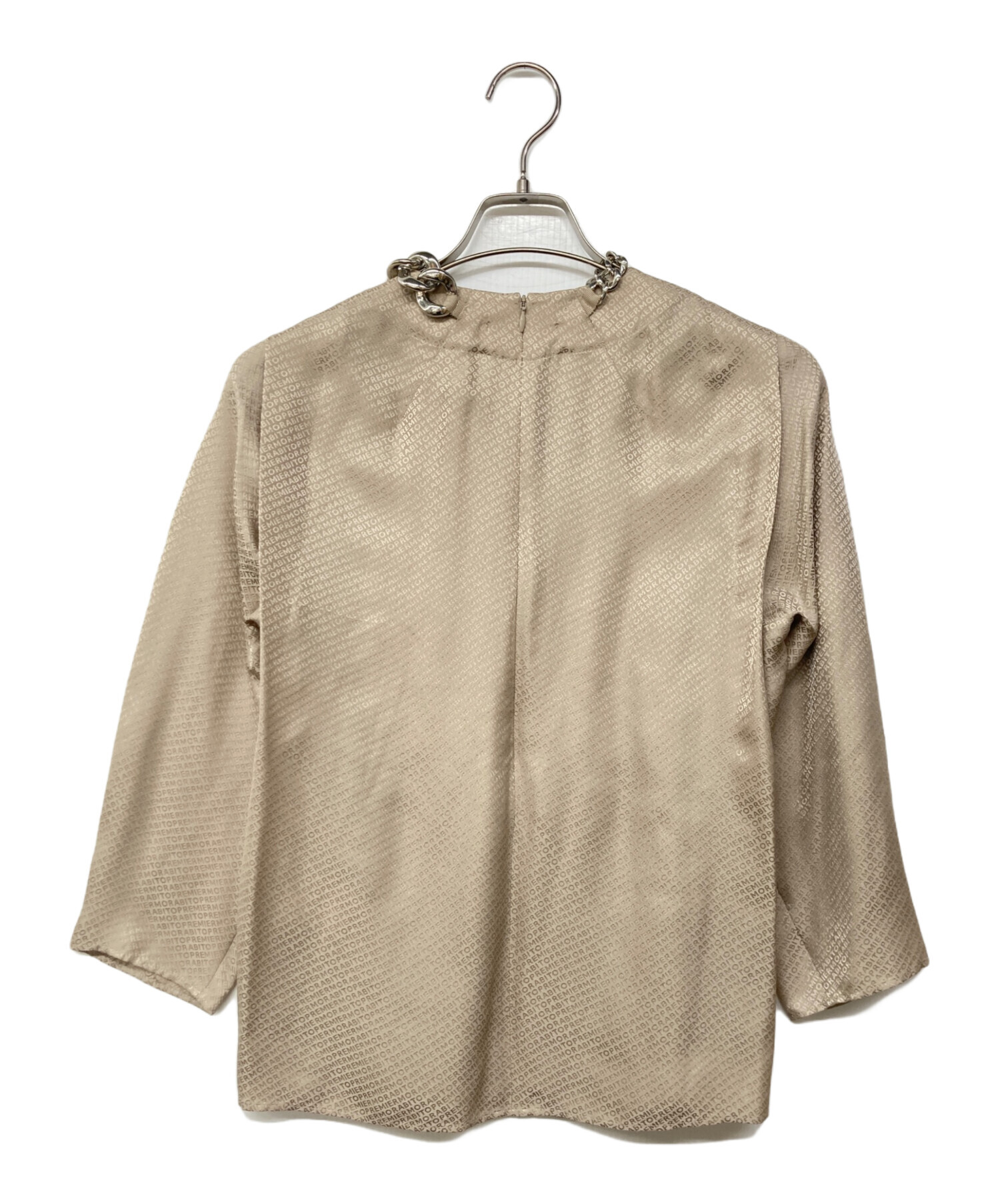 中古・古着通販】MORABITO (モラビト) シルクブラウス ベージュ サイズ 