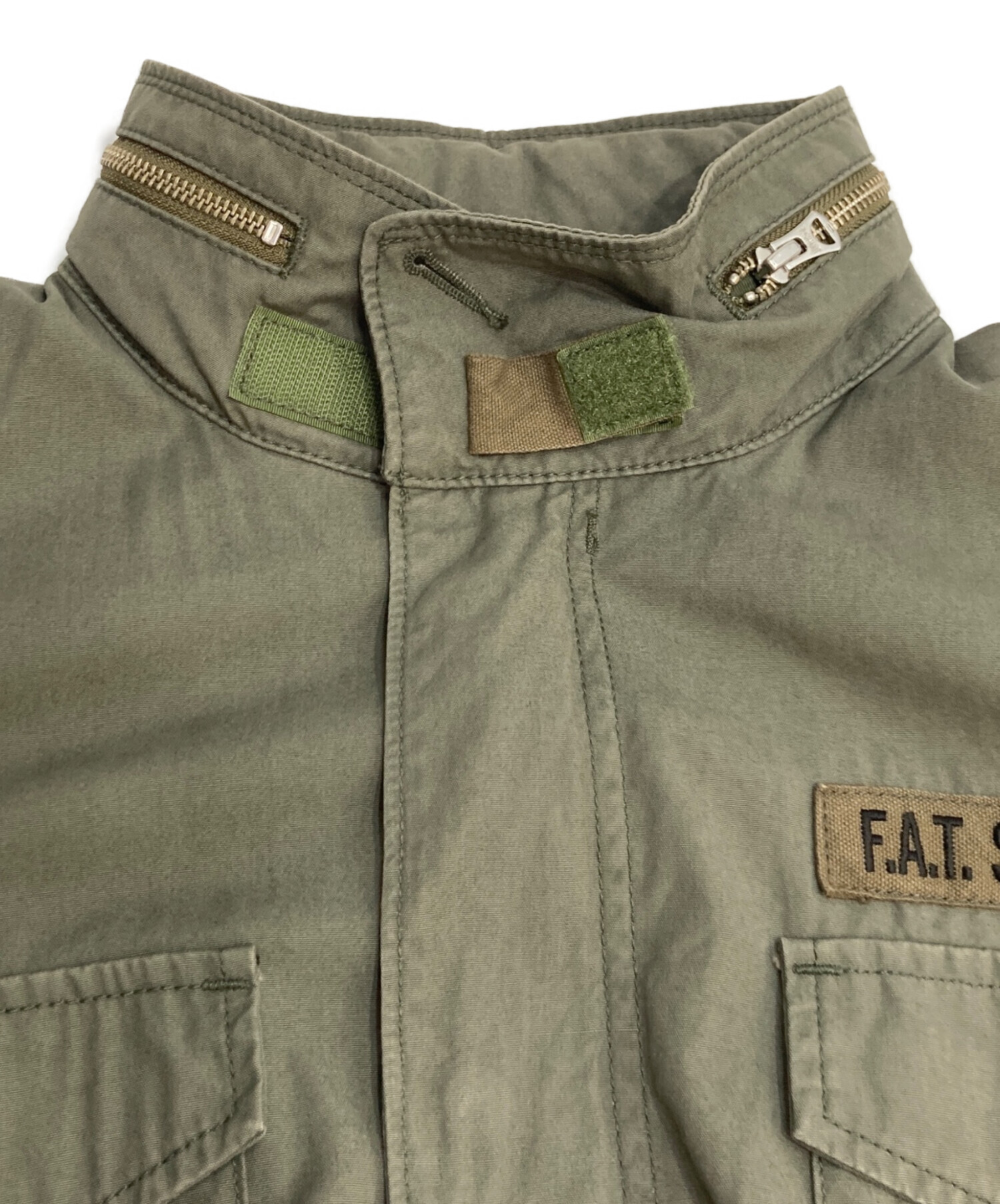ALPHA (アルファ) FAT (エフエーティー) M-65ミリタリージャケット　MILITARY JACKET コラボアイテム グリーン  サイズ:3L
